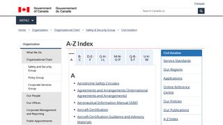 
                            1. A-Z Index - Transport Canada