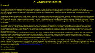 
                            2. A - Z Kostümverleih Woith - Kostümverleih Woith, Kostüme für fast alle ...