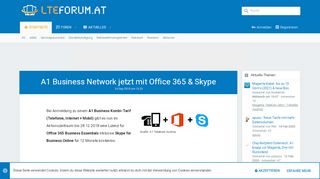 
                            9. A1 Business Network jetzt mit Office 365 & Skype - LTEForum Blog