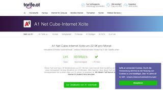 
                            11. A1 Net Cube-Internet Xcite Details & Preise - tarife.at
