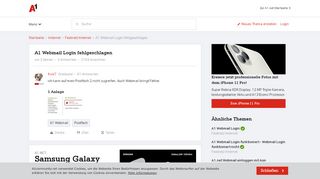 
                            7. A1 Webmail Login fehlgeschlagen | A1 Community