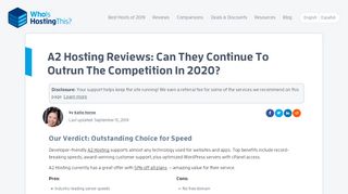 
                            12. A2 Hosting In 2019: What Do A2 Hosting Client Reviews Say?