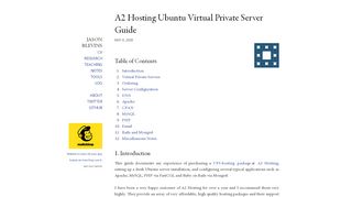 
                            8. A2 Hosting Ubuntu Virtual Private Server Guide - Jason Blevins