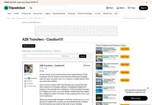 
                            2. A2B Transfers - Caution!!!! - Taba Forum - TripAdvisor