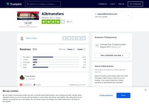 
                            10. A2btransfers Reviews | Read Customer Service Reviews of ... - Trustpilot
