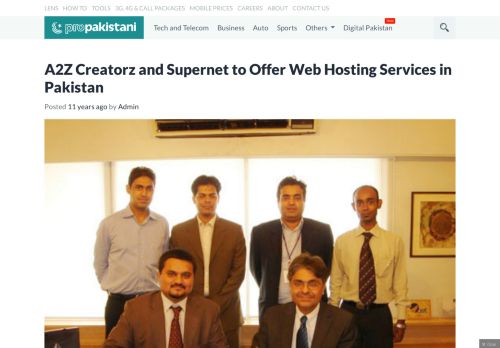 
                            10. A2Z Creatorz and Supernet to Offer Web Hosting Services ...