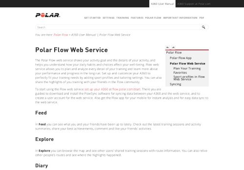 
                            3. A360 User Manual | Polar Flow Web Service - Support | Polar