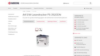 
                            2. A4 S/W-Laserdrucker FS-3920DN | Produkte | KYOCERA Document ...