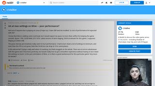 
                            5. AA at max settings on Wine -- poor performance? : stalker - Reddit