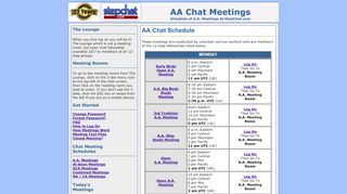 
                            4. A.A. Meetings - Step Chat