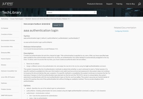 
                            13. aaa authentication login - Technical Documentation - Support ...