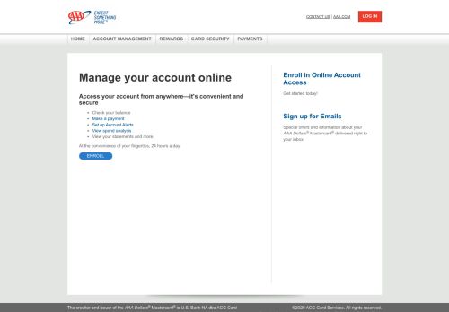 AAA Dollars® Mastercard® | Online Account Access