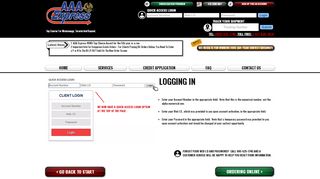 
                            2. aaa-express-online | LOGGING IN - Courier For Mississauga