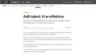
                            10. AaB-talent: Vi er effektive | Superliga | DR