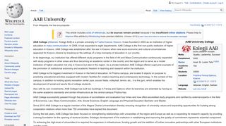 
                            3. AAB University - Wikipedia