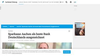 
                            13. Aachen: Sparkasse Aachen als beste Bank Deutschlands ...