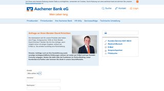 
                            6. Aachener Bank eG - Mein Leben lang. Kontaktformular_David_Krüchten