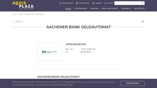 
                            13. Aachener Bank Geldautomat | Alles.Anders. Aachen - Aquis Plaza