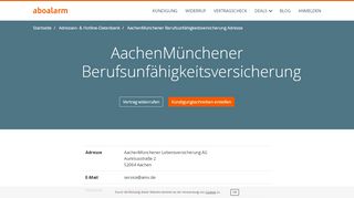 
                            9. AachenMünchener Kündigungsadresse und Kontaktdaten - Aboalarm