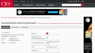 
                            5. AachenMünchener Lebensversicherung AG - cio.de