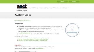 
                            10. AACTivity Log-in | AACT