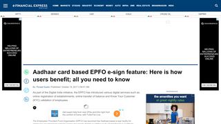 
                            1. Aadhaar card based EPFO e-sign feature: Here is how users benefit ...