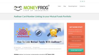 
                            9. Aadhaar Card Number Linking; to your Mutual Funds Portfolio - Online ...