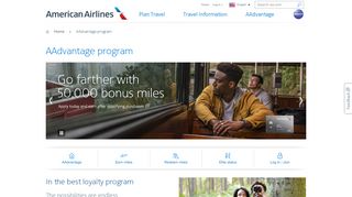 
                            6. AAdvantage − AAdvantage program − American Airlines