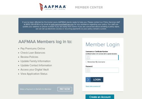 
                            1. AAFMAA Member Center