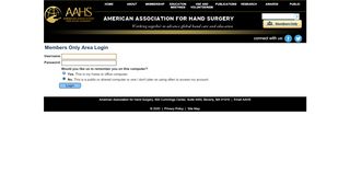 
                            1. AAHS - Members Only Area Login