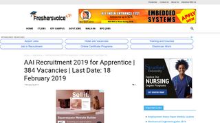 
                            11. AAI Recruitment 2019 for Graduate/Diploma/Trade Apprentice 384 Posts