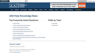 
                            5. AAII Help Knowledge Base - AAII: The American Association of ...