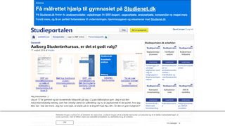 
                            11. Aalborg Studenterkursus, er det et godt valg? - Generelt ...