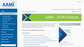 
                            10. AAMI - ECRI Institute - Membership and Community - ...