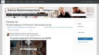 
                            8. AAMS: Få gratis adgang til JP Premium / free access to jp.dk