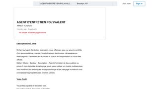 
                            12. AANET hiring AGENT D'ENTRETIEN POLYVALENT in Charleroi, BE ...