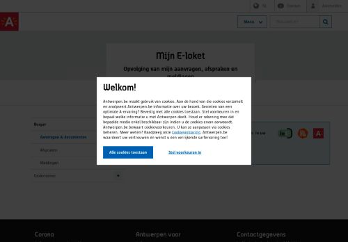 
                            2. Aanmelden | E-loket | Antwerpen.be - Stad Antwerpen