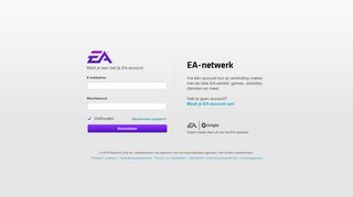 
                            2. Aanmelden - EA Account