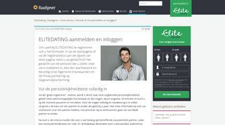 
                            1. Aanmelden & inloggen | EliteDating