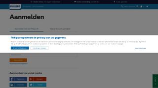 
                            5. Aanmelden | Philips Webshop Nederland