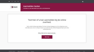 
                            3. Aanmelden testen - CSAM