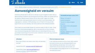 
                            9. Aanwezigheid en verzuim | Albeda College - Studiehandleidingen