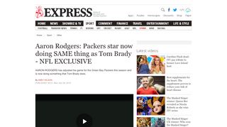 
                            7. Aaron Rodgers: Packers star now doing SAME thing as Tom Brady ...