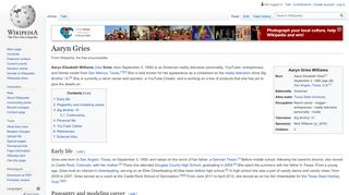 
                            13. Aaryn Gries - Wikipedia