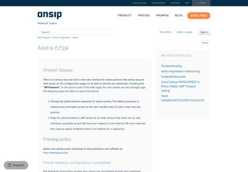 
                            13. Aastra 6739i – OnSIP Support