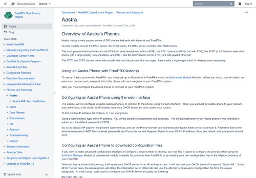 
                            11. Aastra - FreePBX OpenSource Project - Documentation - FreePBX Wiki