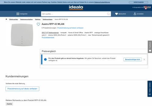 
                            8. Aastra RFP 43 WLAN ab 459,90 € | Preisvergleich bei idealo.de