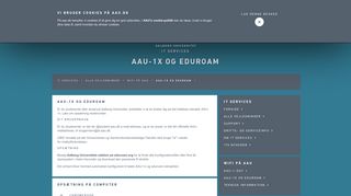 
                            12. AAU-1x og eduroam - AAU It Services - Aalborg Universitet