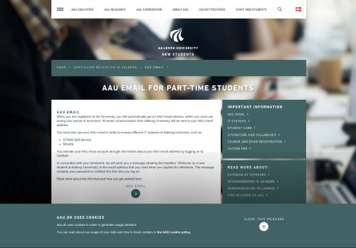 
                            7. AAU email for part-time students - New Student at Aalborg University