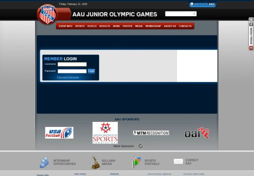 
                            13. AAU Junior Olympic Games > Login